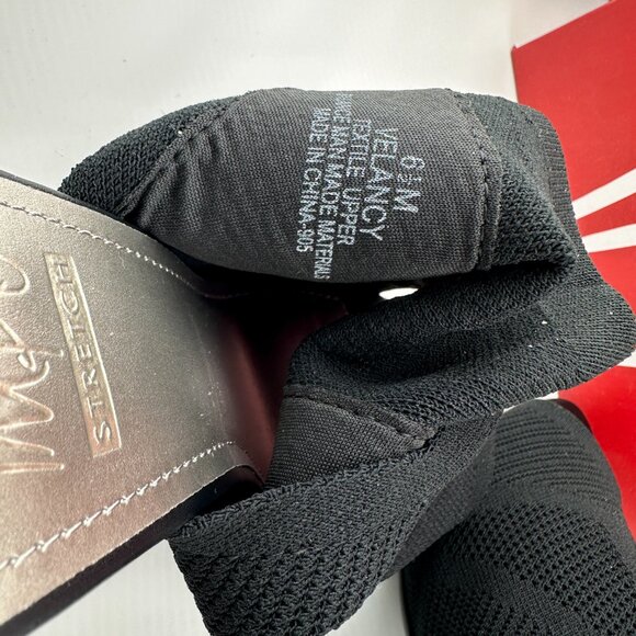 IMPO Velancy Stretch Knit Black Peep Toe Heels Size 6.5M NWT - Picture 2 of 8